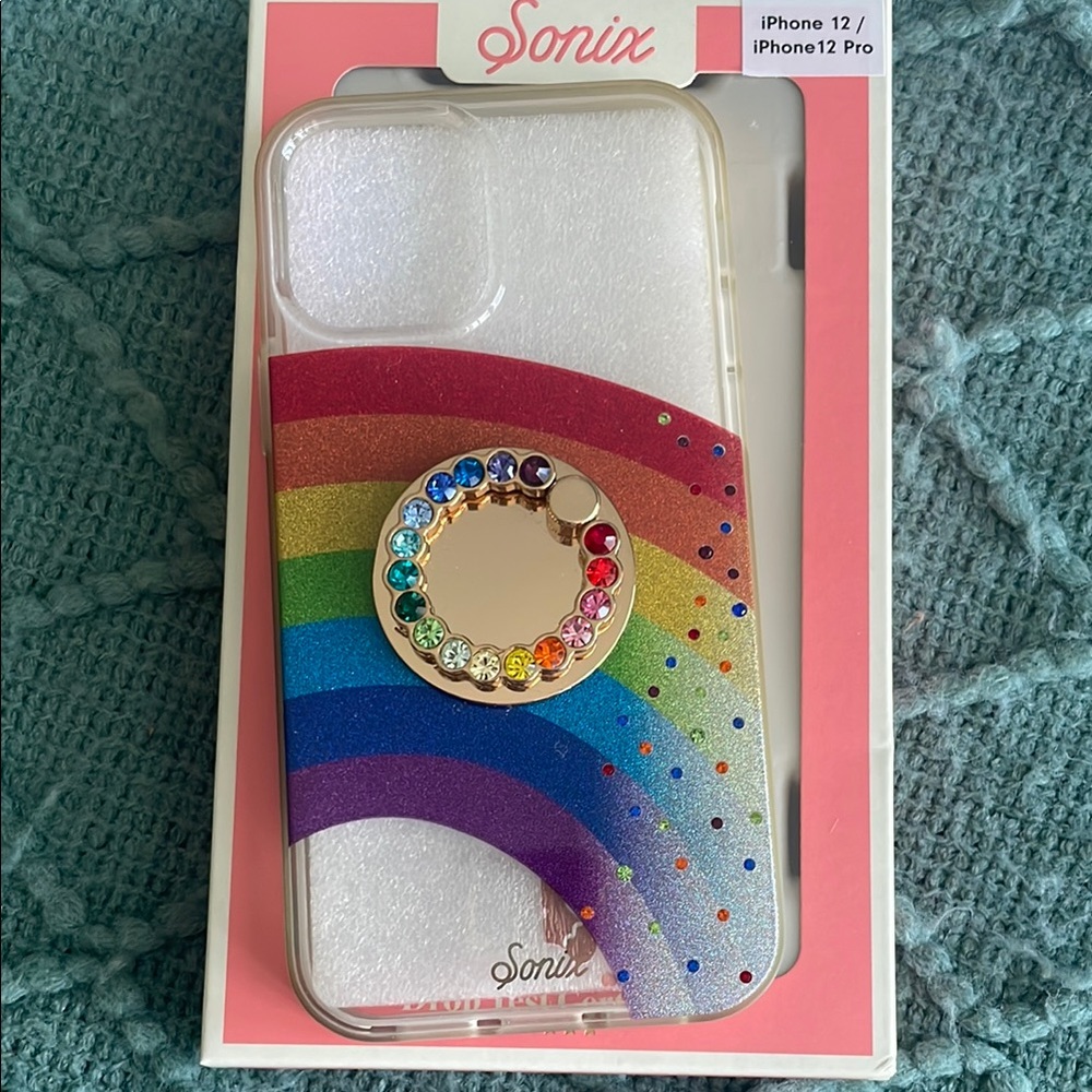 Sonix Multicolor Rainbow Gem iPhone 12/12 Pro Case and Holder